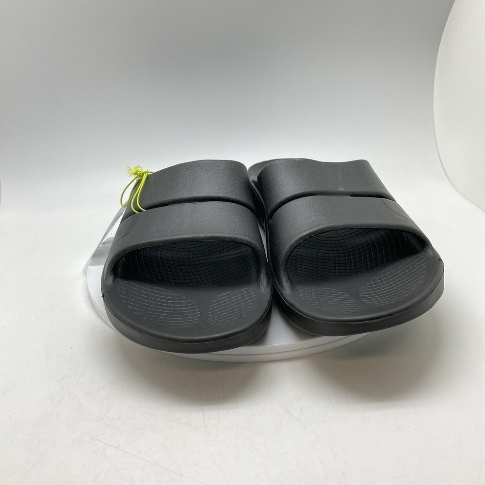Oofos OOahh Sport Sandals Mens 14 Womens 16 Black Open Slip On Recovery Rubber - Picture 2 of 9